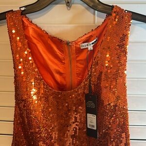 Small Dark orange Sequin Top